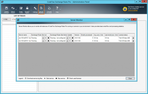 Opening the Server Monitor.