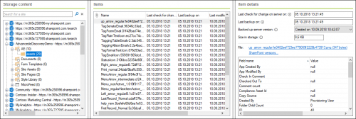 Backup restore SharePoint data preview