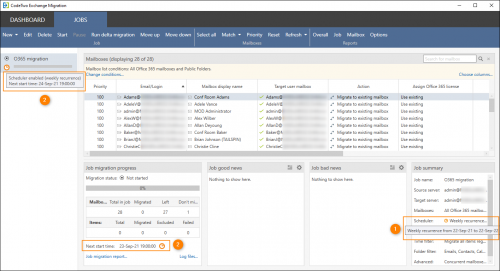 Exchange Migration - Scheduler info