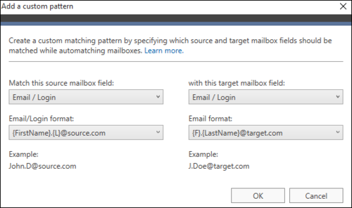 Migratory-custom pattern example