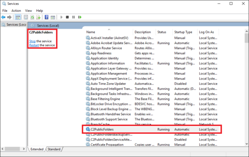 C2PublicFolders service