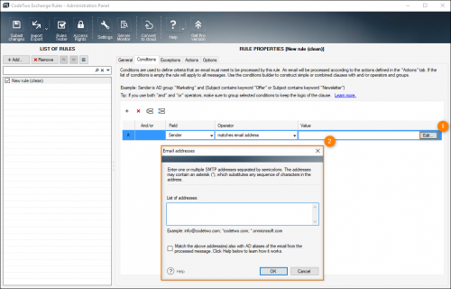 Email address editor.