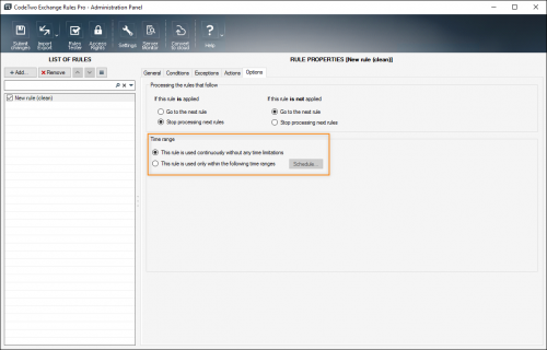 Default Scheduler options.