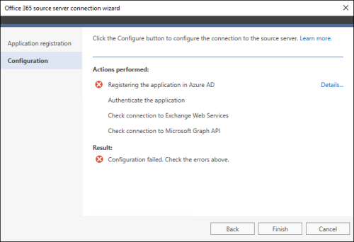 Failure to register CodeTwo Exchange Migration in Azure AD.