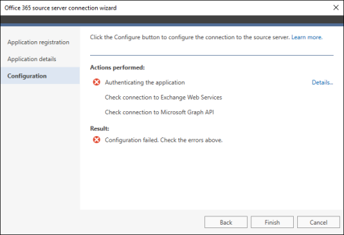 Failure to authenticate CodeTwo Exchange Migration with Azure AD.