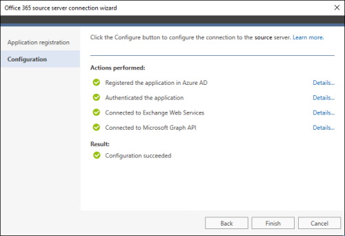 Exchange Migration source O365 configuration.