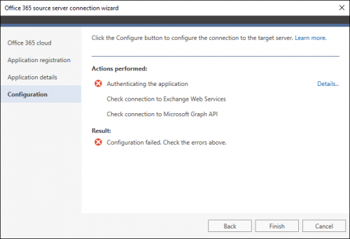 O365 Migration troubleshooting application authentication