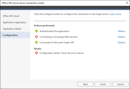 O365 Migration troubleshooting EWS connection