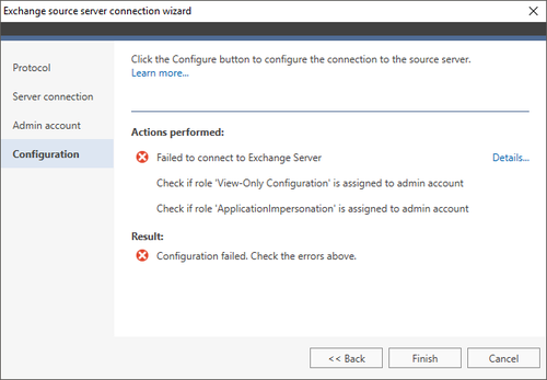 Exchange Migration EWS wizard failure 1