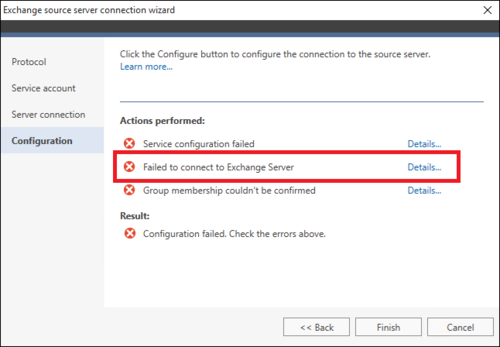 Exchange Migration source wizard failure 2