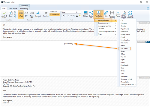 Adding AD attribute placeholders.
