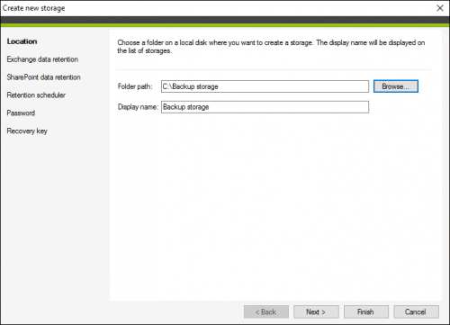 Backup - QT - new storage