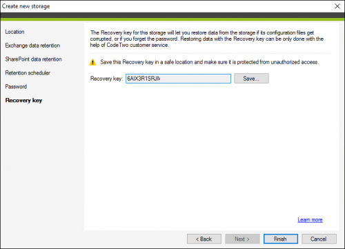 Backup - QT - recovery key