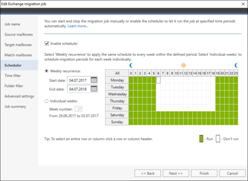 Office 365 Migration Scheduler weekly 2