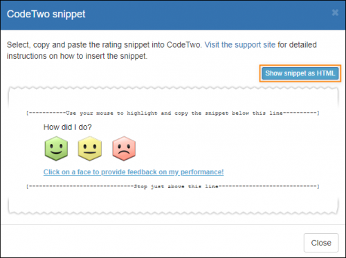 The CodeTwo Snippet preview window.