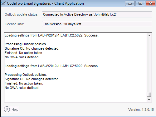 Email Signatures - Client app 2.