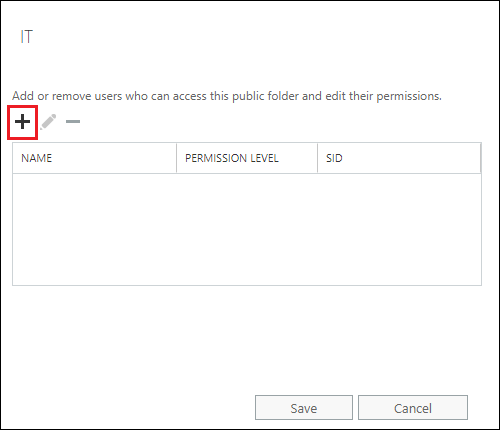 Adding users that can access public folders.