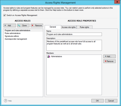 ER Pro access rights settings 1