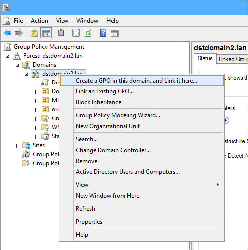 Create a new GPO in your domain.