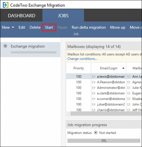 Starting the migration process.
