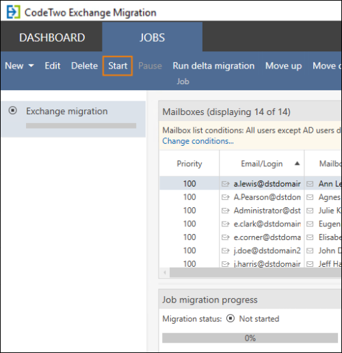 Starting the migration process.