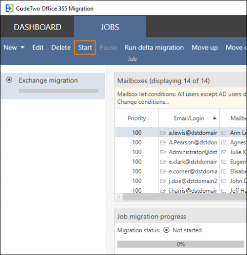 Starting the migration process.