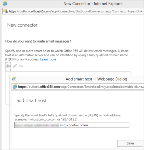 ESIG for O365 manual outbound connector 4