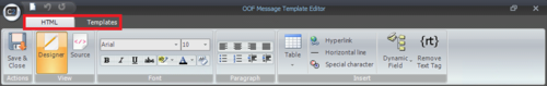 OOOM - OOF Message Editor's tabs.