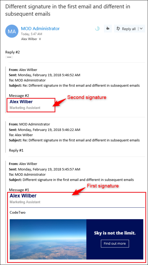 Signature management Design Managing signatures in email