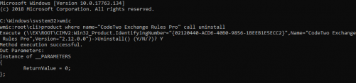 Exchange Rules Core installation - WMI