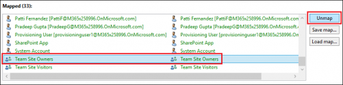 Backup unmapping