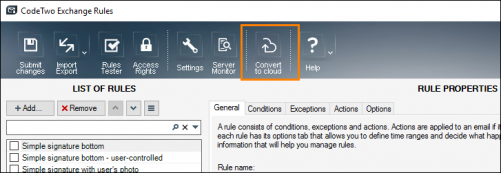 Downloading the CodeTwo Exchange Rules Converter.