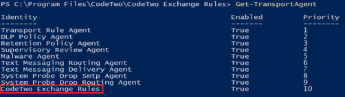 Exchange Rules Core installation - transport agent
