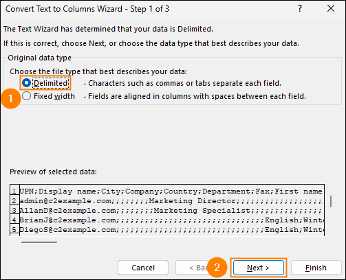 Choosing how your data should be organized in your CSV file.