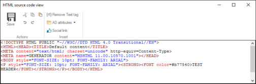 Editor - source code view