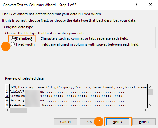 Choosing how your data should be organized in your CSV file.