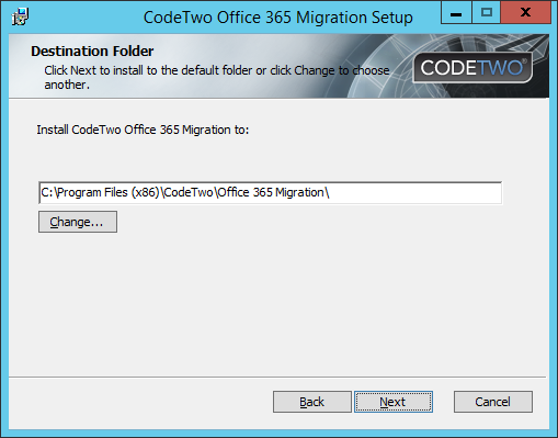 365 Migration - installation dir