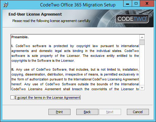 365 Migration - license