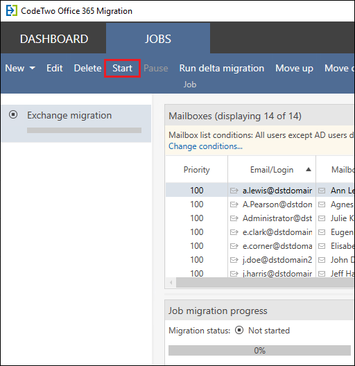 Starting the migration process.