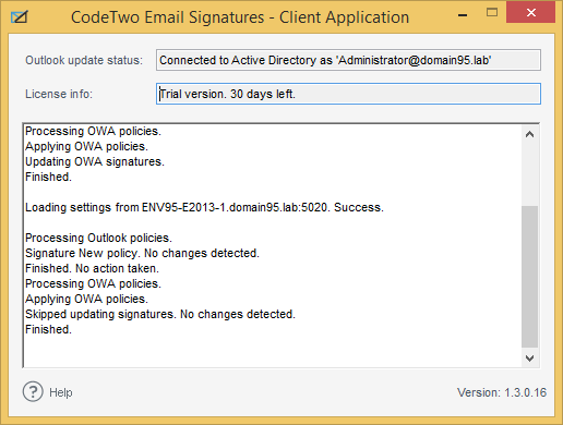 Email Signatures - Client App.