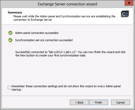 ES - Connection to Exchange established.
