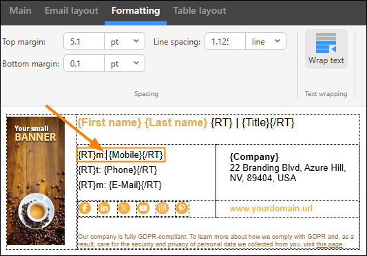Placing the cursor within the line to be edited.