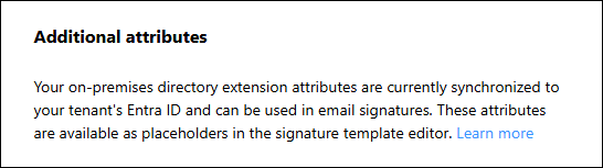 This is how the Additional attributes section looks when local attributes are synced.