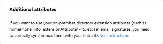 This is how the section looks when local attributes are not synced.