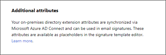 This is how the Additional attributes section looks like when local attributes are synced.