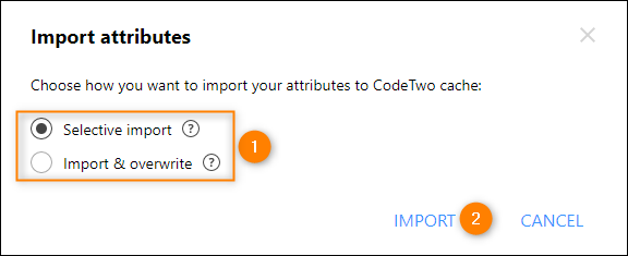 Choosing how to import bulk edited attributes into CodeTwo Azure AD cache.