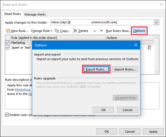 How To Migrate Outlook Rules