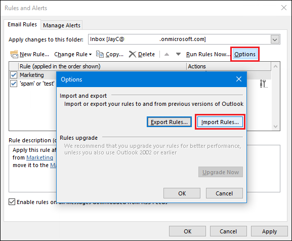 How To Migrate Outlook Rules