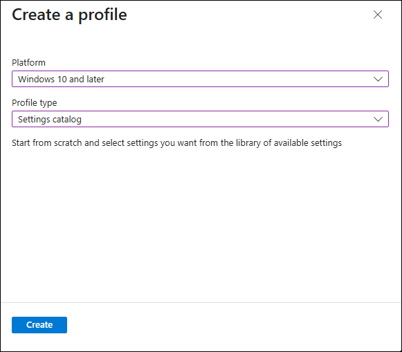 Choosing the right policy profile for Outlook for Windows.