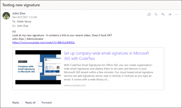 623-0 Email with a link preview added